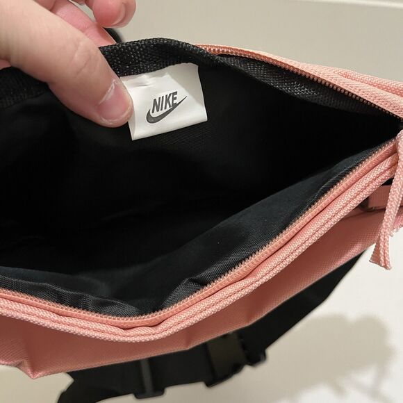 Nike Air Max Heritage Light Pink Logo Swoosh Spellout Fanny Belt Sling Bag NEW - Picture 9 of 11